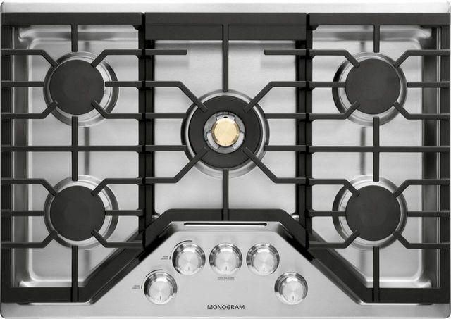 Monogram® 30" Stainless Steel Deep-Recessed Gas Cooktop
