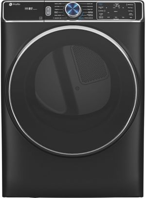 front view of the GE Profile™ 7.8 Cu. Ft. Carbon Graphite Front Load Electric Dryer