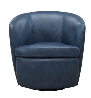 front view of the Vintage Swivel Chair (Blue)