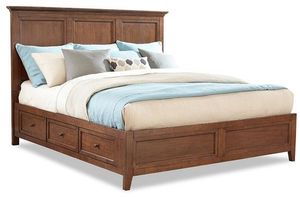front view of the Intercon San Mateo Tuscan King Storage Bed