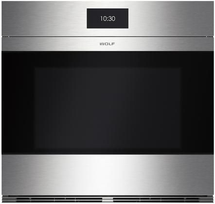 Front view of the Wolf® M Series 30" Stainless Steel Contemporary Single Electric Built in Wall Oven