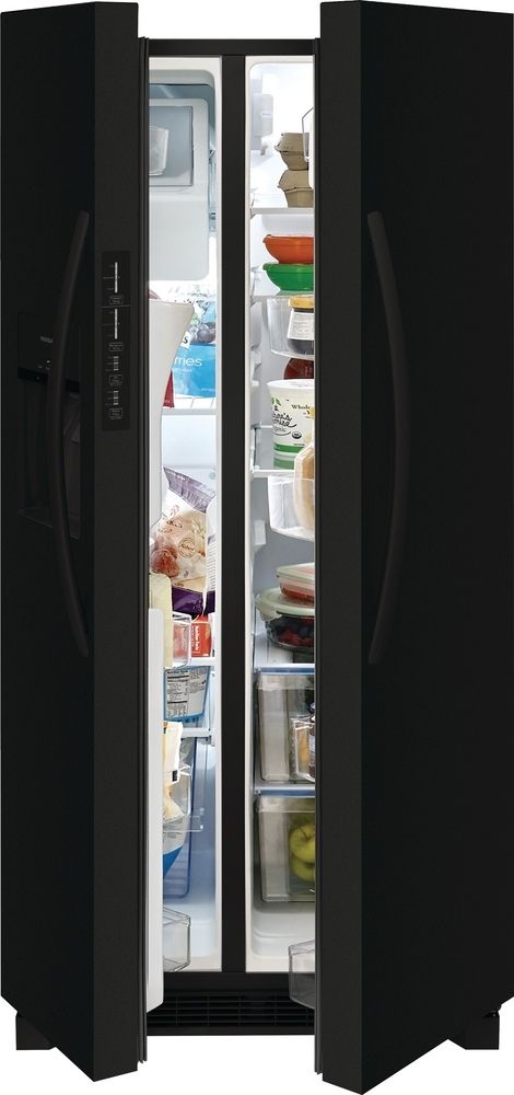 Black Frigidaire side by side refrigerator