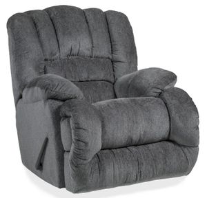 front view of the HomeStretch Outback Dark Gray Rocker Recliner