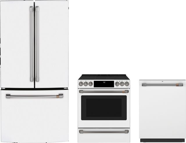 Café™ 3 Piece Matte White Kitchen Appliance Package
