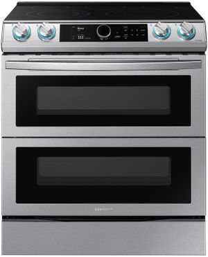 Samsung 30" Fingerprint Resistant Stainless Steel Slide-In Electric Range Model #: NE63T8751SS