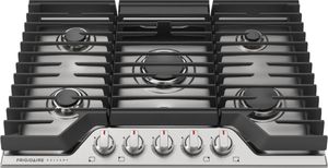 Frigidaire Gallery 30" Stainless Steel Gas Cooktop featuring five burners