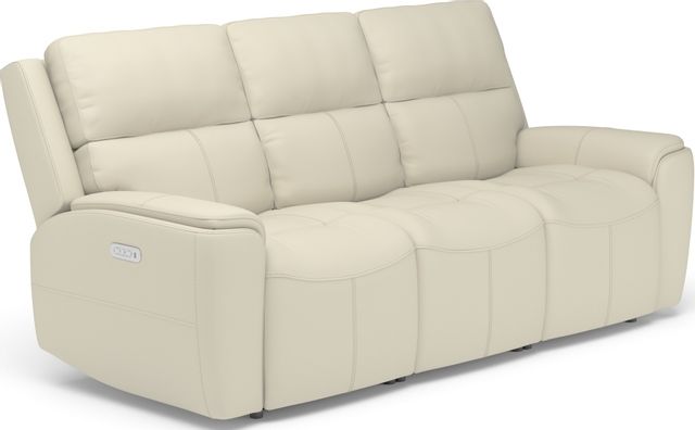 white leather couch