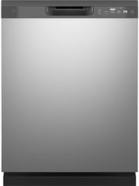 front view of the GE® 24" Stainless Steel Front Control Built In Dishwasher