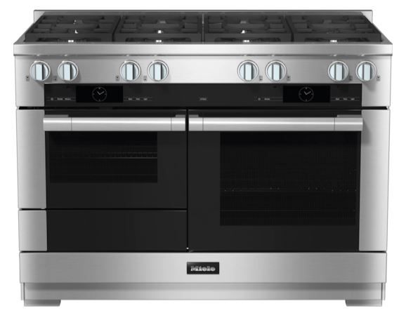 Miele 48" Clean Touch Steel Freestanding Dual Fuel Natural Gas Range