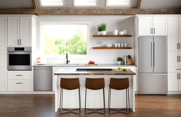 Kitchen featuring a Bosch 800 Series 30" Stainless Steel Single Electric Wall Oven