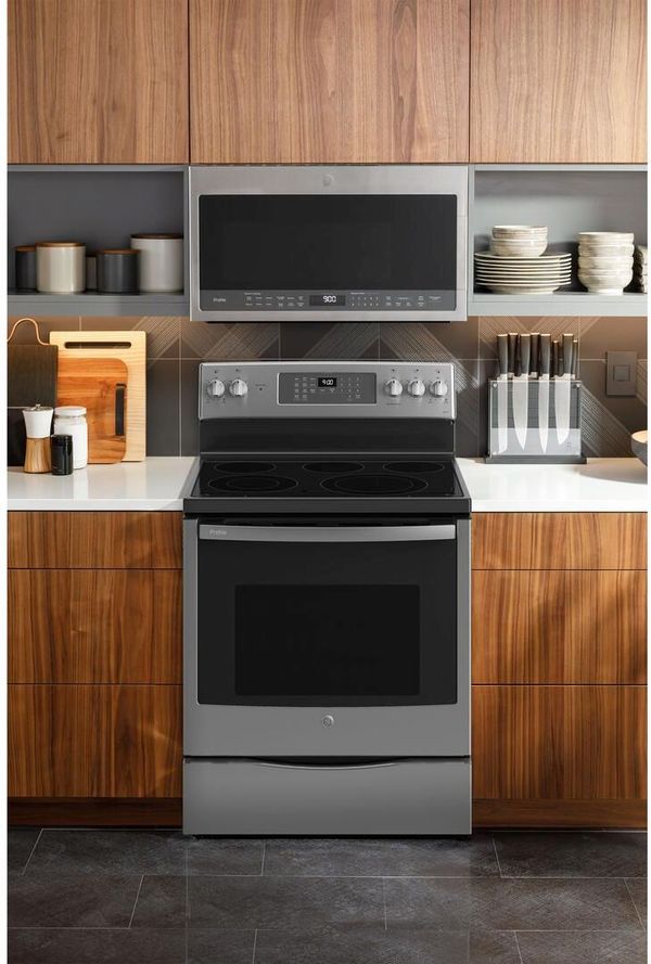 GE Profile 30" Fingerprint Resistant Stainless Freestanding Electric Range