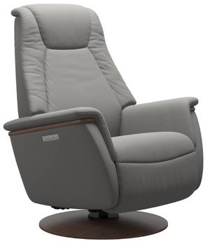 front view of the Stressless® by Ekornes® Max Large Moon Wood Base Power Recliner