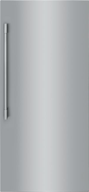 Frigidaire Professional Stainless Steel Built In Counter Depth Column Refrigerator Door Closed
