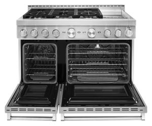 KitchenAid 48" Stainless Steel Commercial Style Freestanding Gas Range