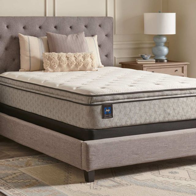 sealy mattress in a glam room