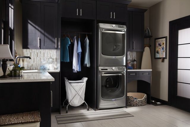 maytag washer and dryer in a laundry room