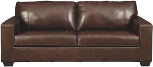 brown leather sofa