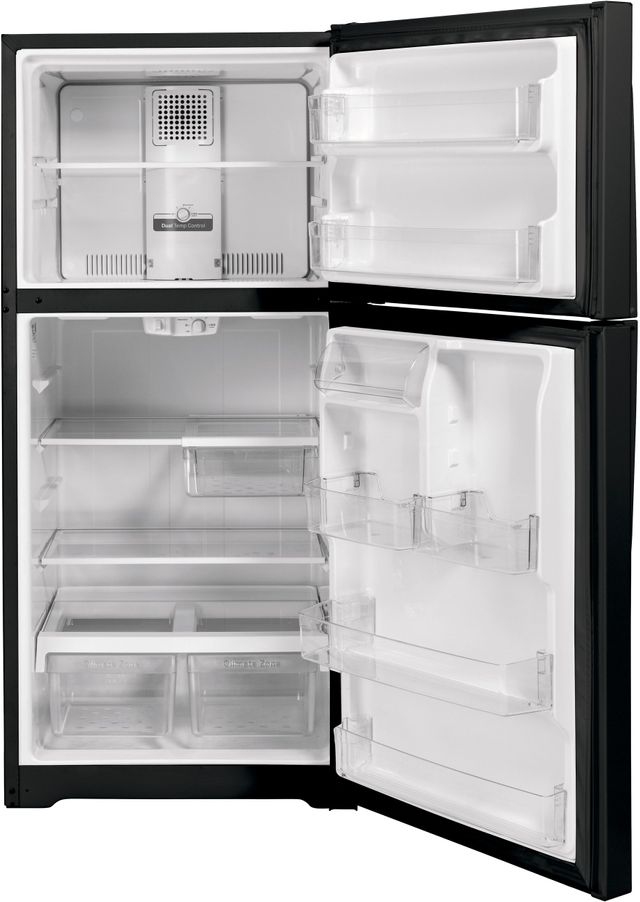 GE® 21.9 Cu. Ft. Black Top Freezer Refrigerator
