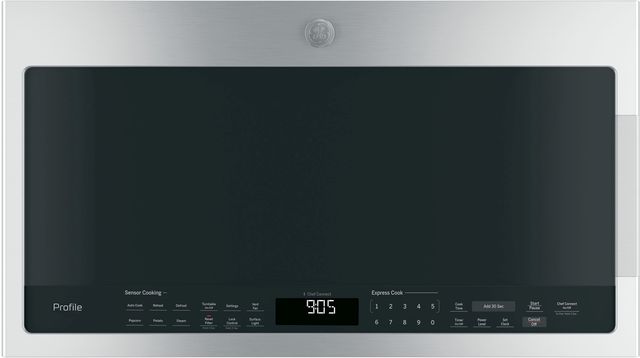 GE Profile Stainless Steel Over The Range Sensor Microwave