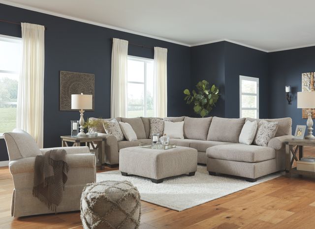 navy and white traditional living room