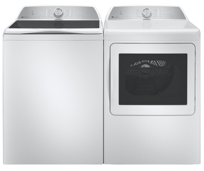 front view of the GE Profile™ White Laundry Pair