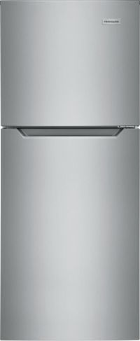 front view of the Frigidaire® 11.6 Cu. Ft. Brushed Steel Top Freezer Refrigerator