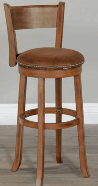 Sunny Designs Rustic Oak Swivel Bar Stool