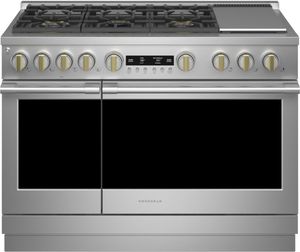 front view of the Monogram® Statement Collection 48" Stainless Steel Pro Style Gas Range
