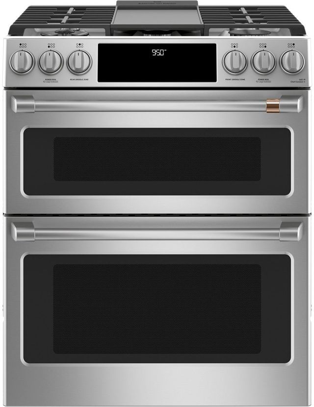 Café™ 30” Stainless Steel Slide In Dual Fuel Range