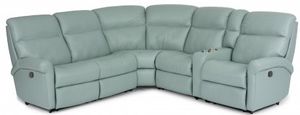Flexsteel® Davis Light Blue Reclining Sectional