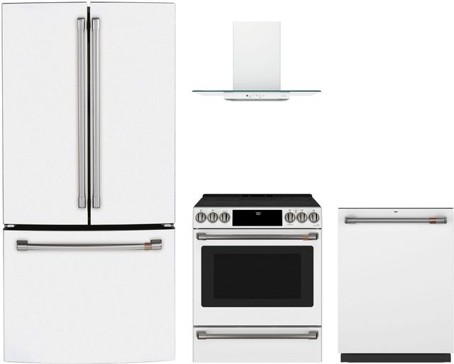 Café™ 4 Piece Matte White Kitchen Appliance Package