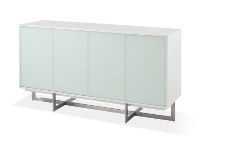 white server with metallic silver legs