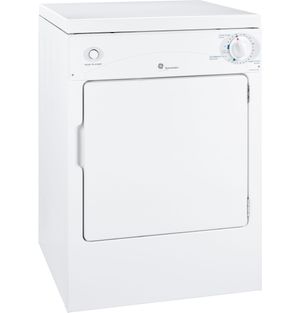 GE® Spacemaker® 3.6 Cu. Ft. White Portable Front Load Electric Dryer