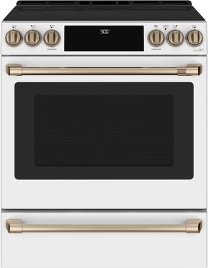 Café™ 30" Matte White Slide In Induction Range