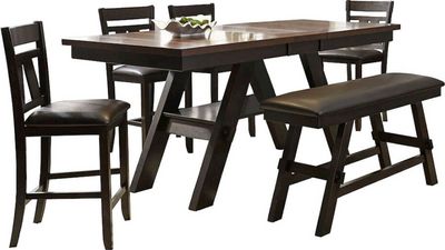 front view of the Lawson 6-Pc Counter-Height Dining Set