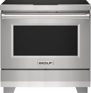 Wolf 36" Stainless Steel Induction Range door closed