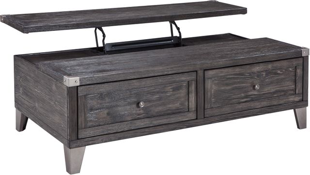 dark wood storage coffee table
