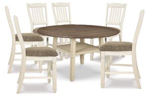 view of the Signature Design by Ashley® Bolanburg 7-Piece Two-Tone Counter Height Dining Set