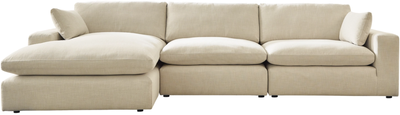 front view of the Benchcraft® Elyza 3-Piece Linen Sectional