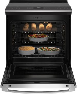 GE Profile 30" Fingerprint Resistant Stainless Steel Slide In Induction Range