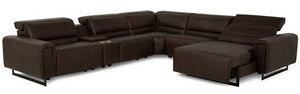front view of the Palliser® Furniture Customizable Armina 6-Piece Power Reclining Sectional with Headrest and Lumbar