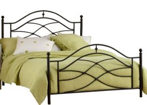 front view of the Hillsdale Furniture Cole Black Twinkle King Bed