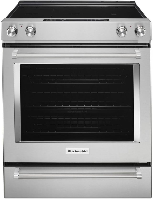 Stainless steel KitchenAid electric range