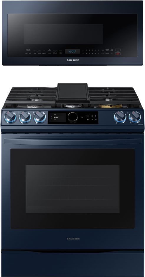 Samsung 2 Piece Fingerprint Resistant Navy Steel Kitchen Package