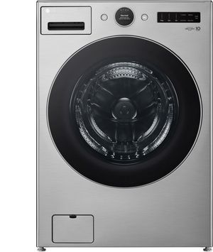front view of the LG LG Series 4.5 Cu. Ft. Graphite Steel Front Load Washer