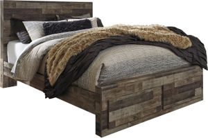 Benchcraft Derekson Multi Gray King 2-Drawer Storage Bed