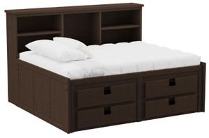 view of the Elements International Cali Kids Brown Full Wall Bed