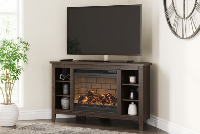 The Signature Design by Ashley Dorrinson collection electric fireplace TV stand