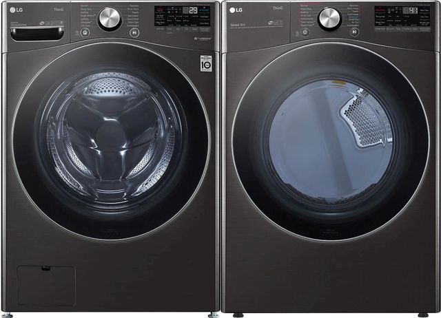 black LG laundry 