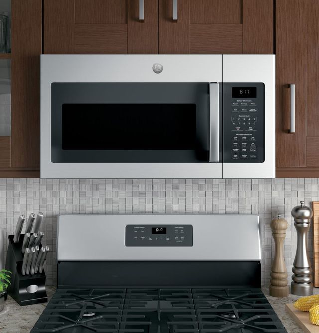 GE® Series 1.7 Cu. Ft. Stainless Steel Over The Range Sensor Microwave